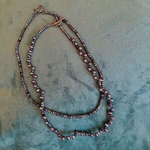 Genuine Pearl & Labradorite Necklace set